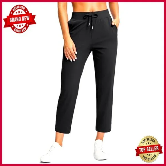 Petite Ankle Sweatpants 24/26 Inseam Stretchy 2 Pockets Golf Travel Casual - Picture 2 of 7